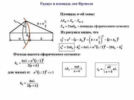 Размеры радиус зоны