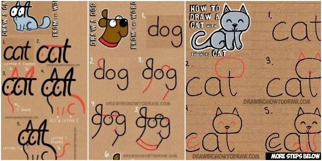Составить слова рисовал. Рисунок из слова Cat. Рисунок из английского слова. Как нарисовать кошку из слова Cat. Кот из слова Cat.