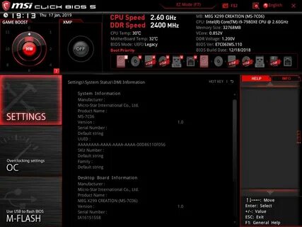 Setup information