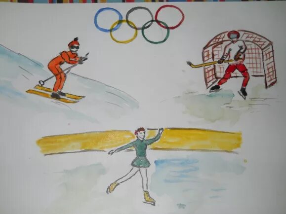 Зимние олимпийские игры 2 класс. Рисование зимние виды спорта. Зимний спорт рисунок. Зимний спорт рисование. Зимние виды спорта рисунок.