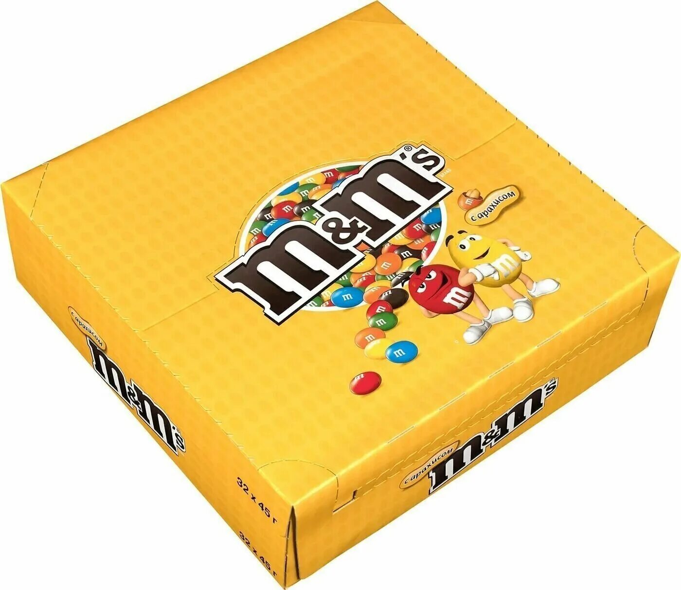 Драже m&m"s с арахисом, 32х45г. Драже арахис м&м 45г. Драже m&MS С арахисом 45г. Драже m&amp;m's с арахисом 45 г.