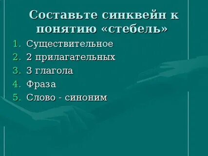 Слово стебель