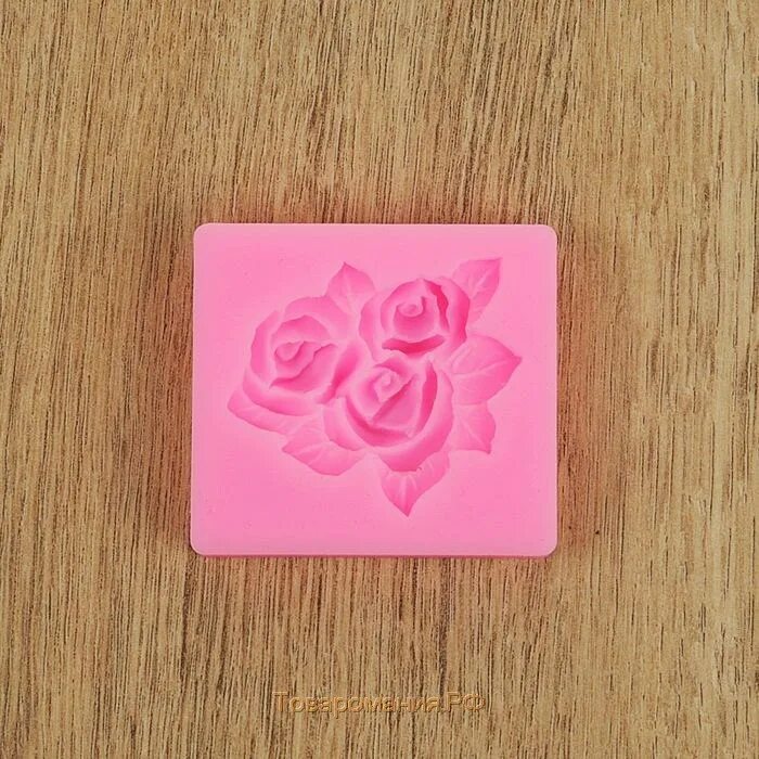 Молд «букет роз», 4,5×5 см. Силиконовый молд "букет". Молд букет роз.
