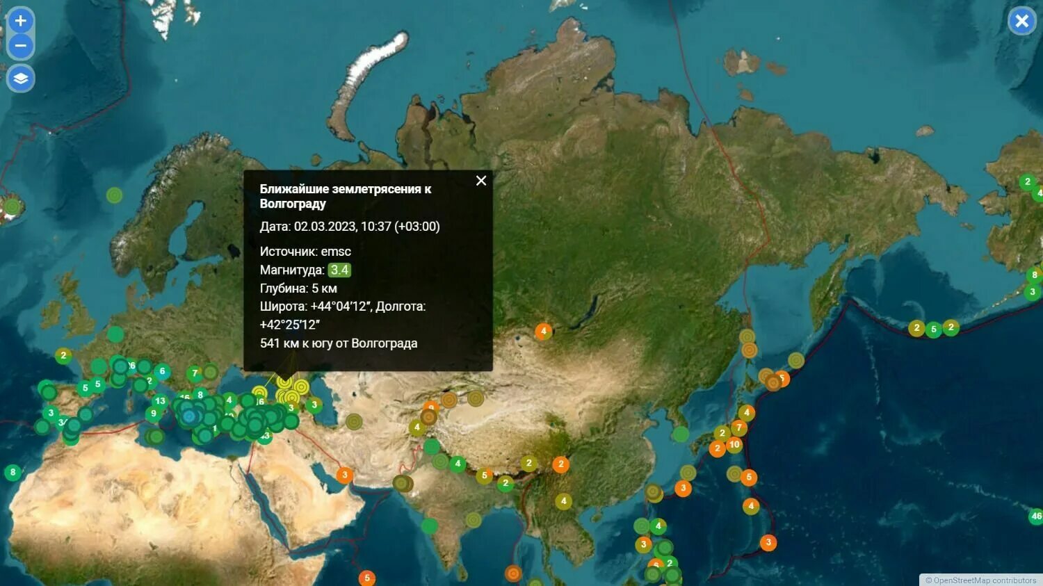 Землетрясение карта землетрясений реальном. Карта землетрясений. Карта землетрясений 2023. Карта землетрясений 2023 год. Сейсмическая карта России 2023.