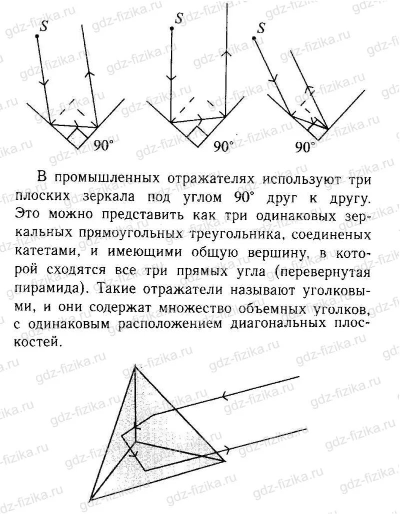 Отражатель световых лучей кроссворд. Схема уголкового отражателя. Уголковый отражатель геометрия 7 класс. Уголковые отражатели с 3 зеркалами. Схема отражателя с 3 плоскими зеркалами.