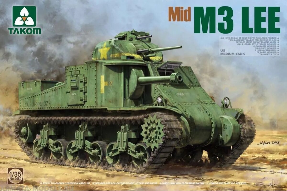 М з ли. 2089 Takom 1/35 us Medium Tank m3 Lee Mid. M3 Lee 1/35 Takom. Сборная модель m3 Lee. M3 Lee танк.