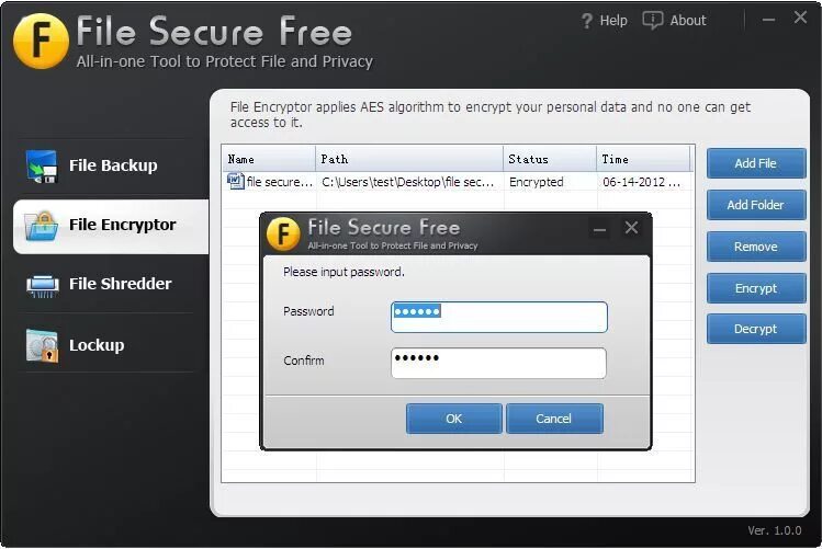 Secure file. Парольная защита access. file securer. file security. file tool.