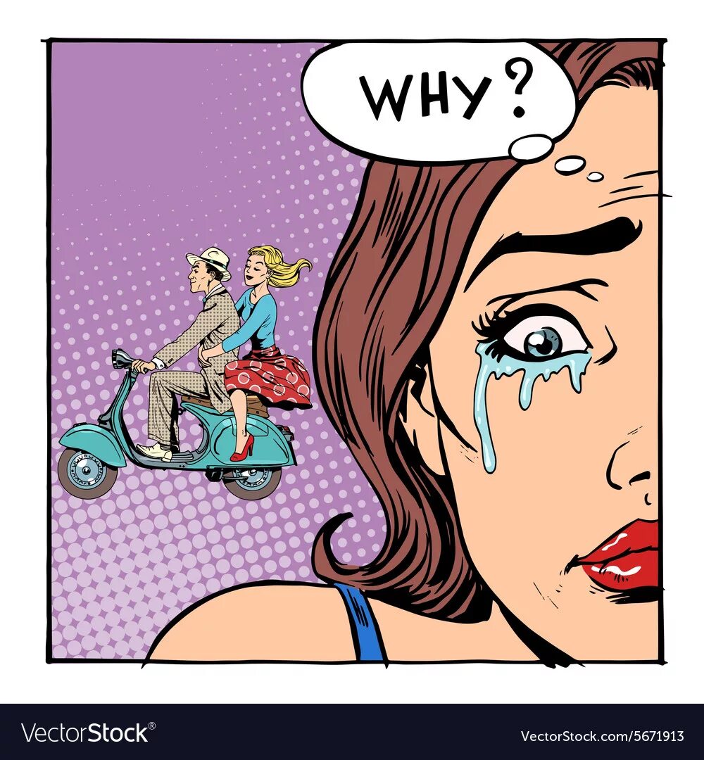 Why she crying. Измена рисунок. Измена карикатура. Поп арт измена. Измена арт.