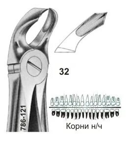 Щипцы для удаления моляров нижней челюсти