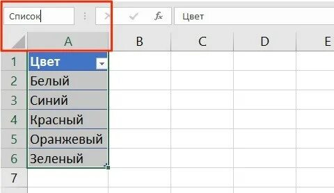 Выпадающий список как сделать цветную