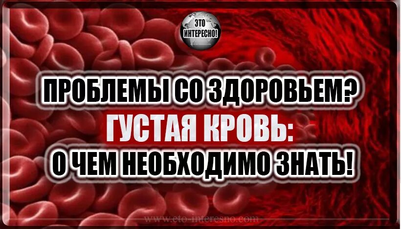 Густая кровь форум. Густая кровь: о чем необходимо знать. Что влияет на густоту крови.