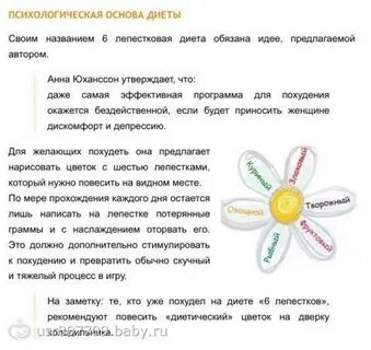 Диета 6 лепестков отзывы