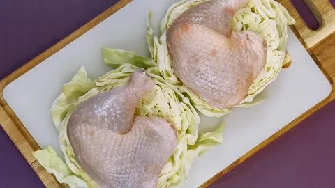 Окорочка с капустой в духовке