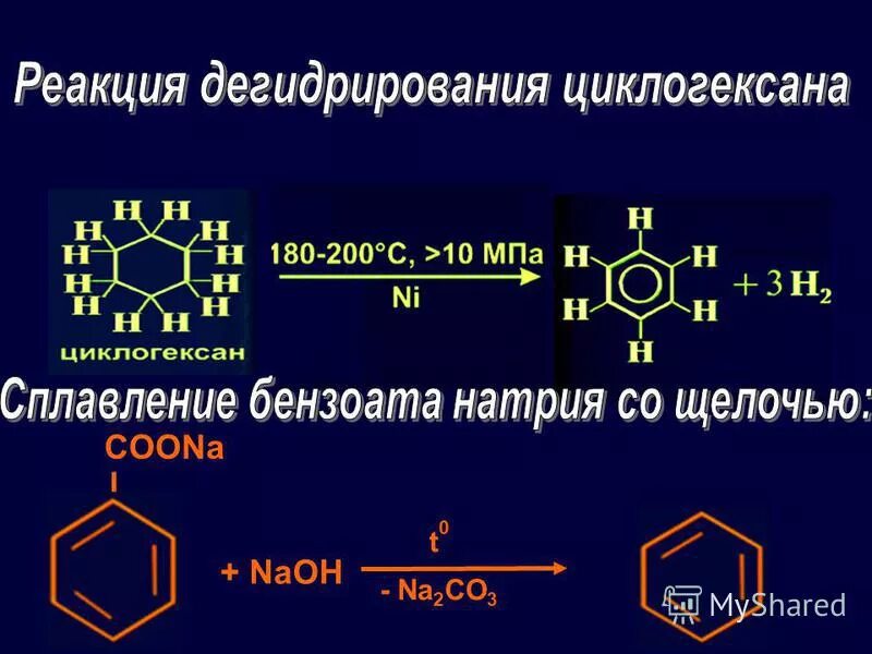 Циклогексен реакции. 2 метилциклогексан дегидрирование. циклогексен дегидрирование. бензол из бензоата натрия. дегидрирование метилциклогексана реакция.