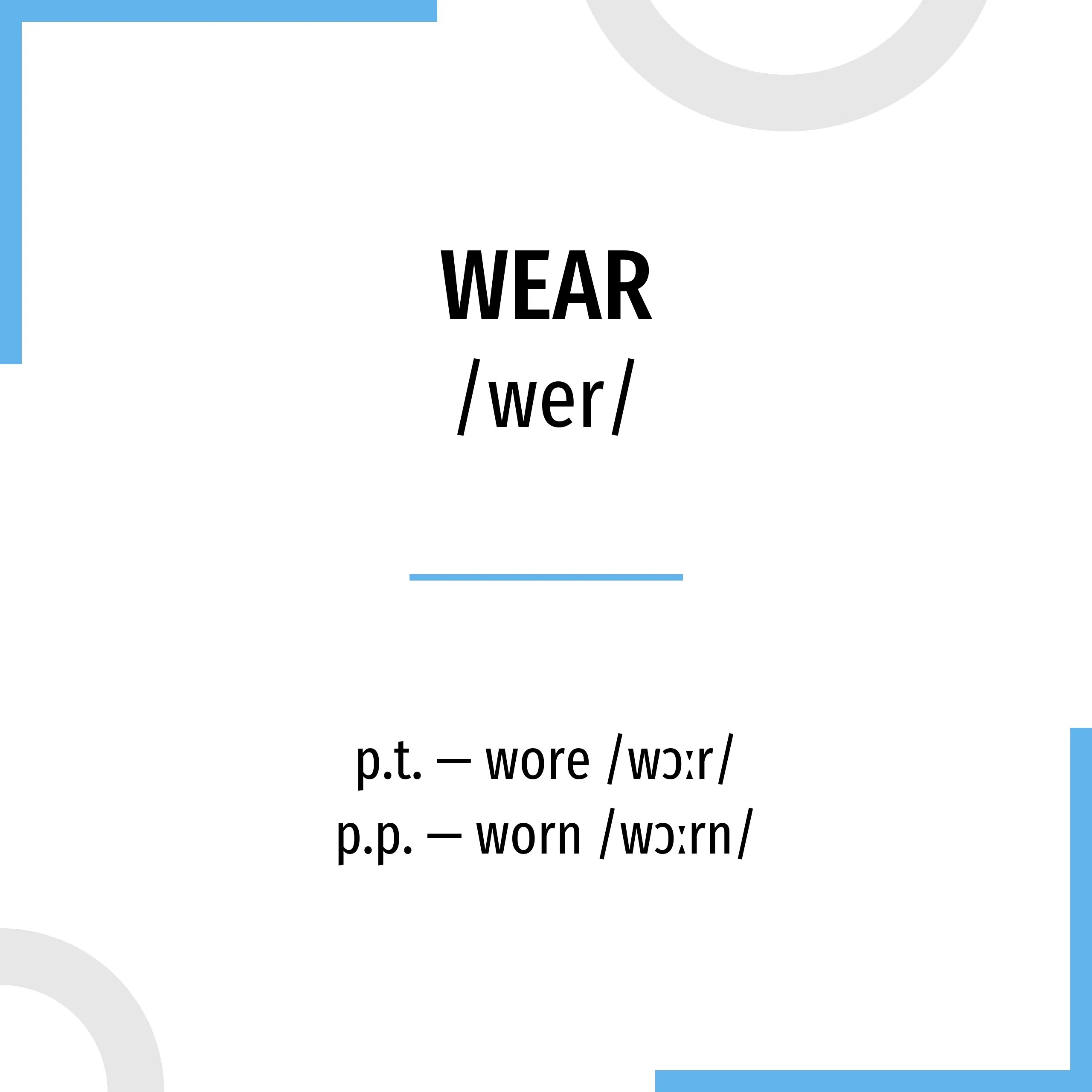 Слово wear. Формы глагола wear в английском языке. wear 3 формы. вторая форма глагола wear в английском. wear past simple форма.