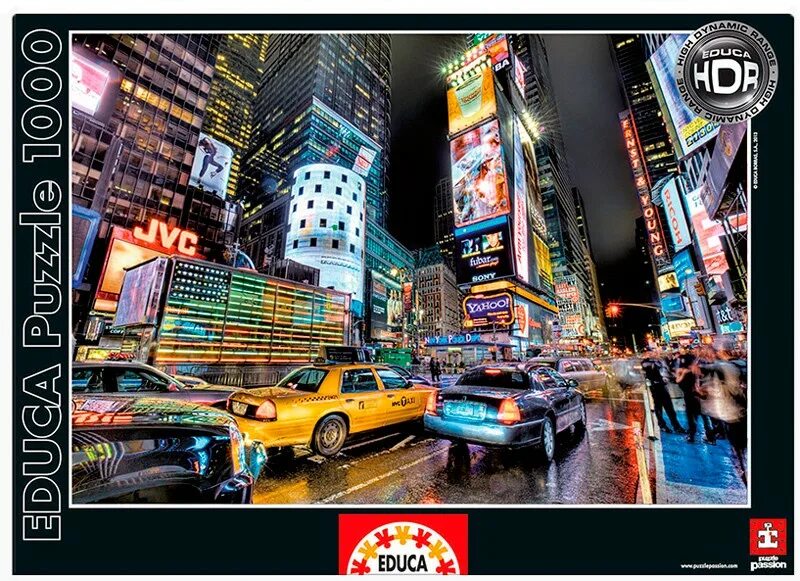 1000 улиц. Нью-йорк таймс сквер. new york city ночью. ночные улицы нью-йорка. пазл times square.