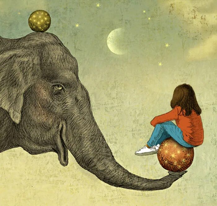 Father elephant. Слон рисунок. Слоны и люди живопись. Девочка и слон.
