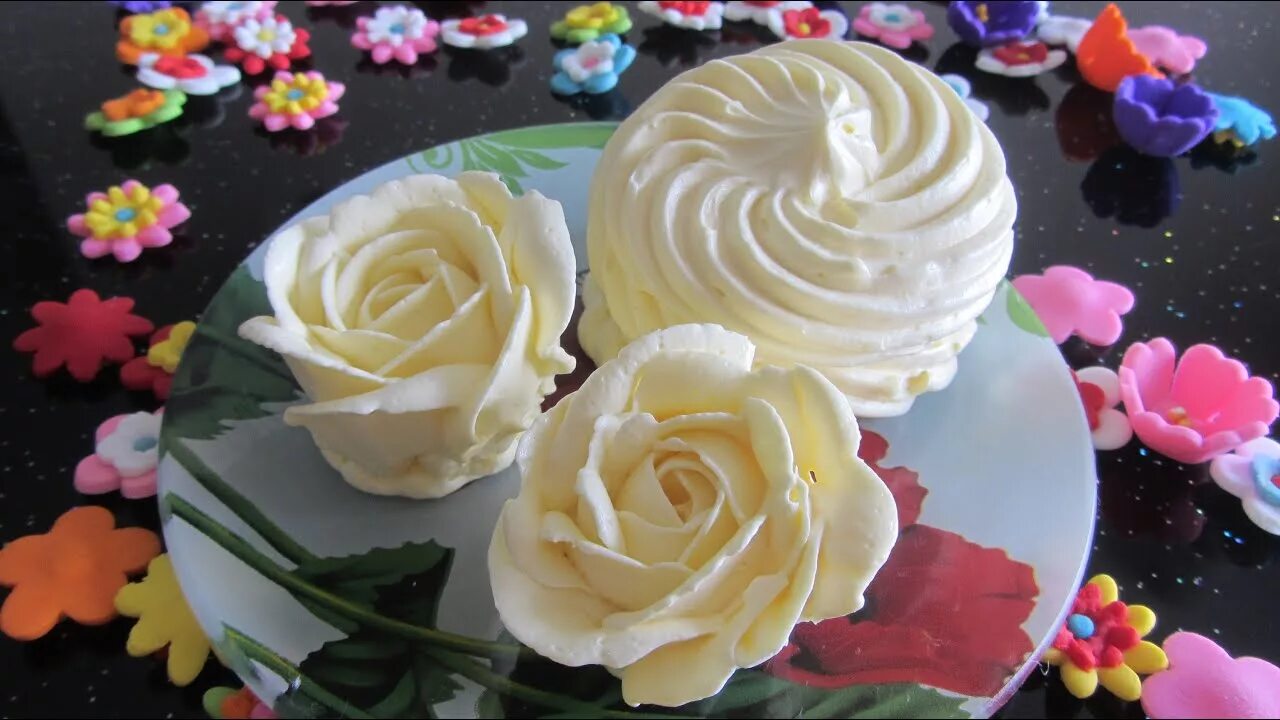 Chocolate Swirl Cake with Frosting Flowers