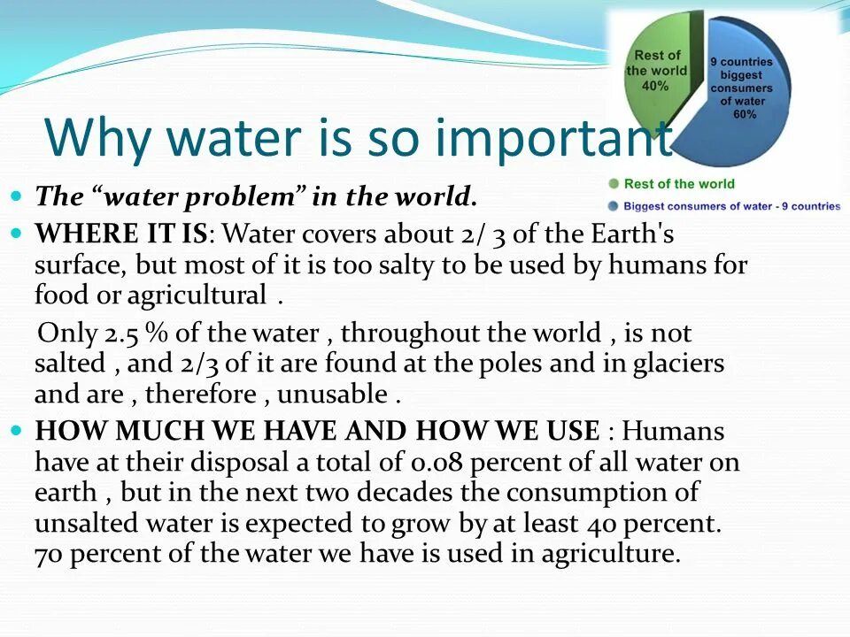 Water is the most important resource. Important of water. importance of water. water is important. important of water for human.