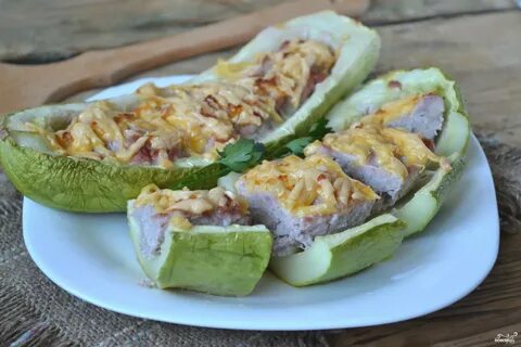 Вкусные кабачки фаршированные мясом