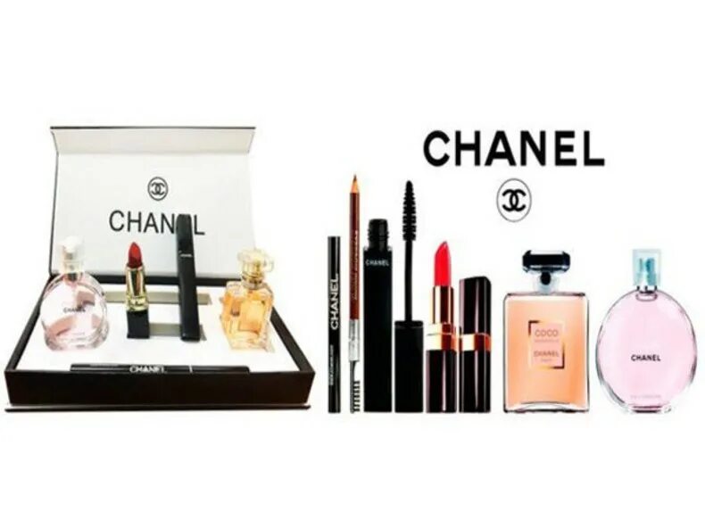 Набор Шанель 5 в 1. Косметика Шанель. Chanel набор косметики. Набор косметики Шанель 5 в 1. Шанель косметика купить