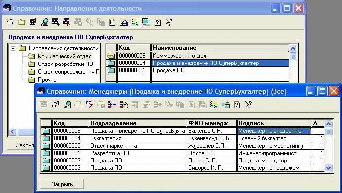 Справочник направлений и специальностей