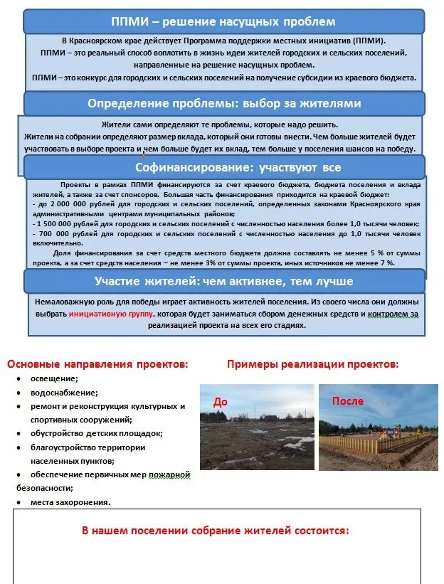 Местные инициативы определение