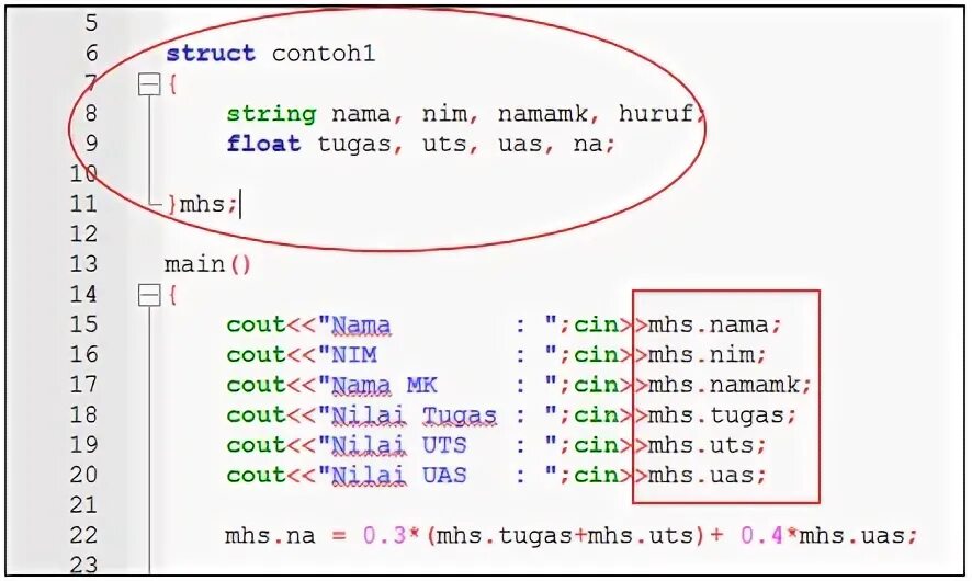 Size struct c. Size struct c