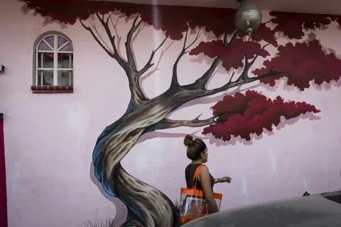 The painting is on the wall