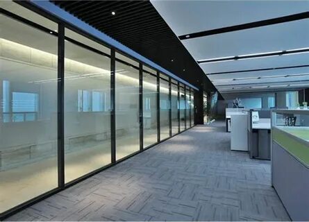 Aluminium Profile Wood Partition Doors For Modern Office from China, China&...