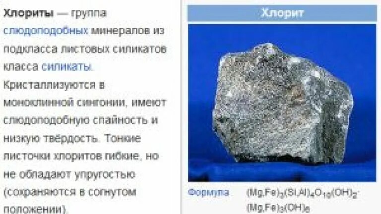 Какой минерал добывают только в карелии талькохлорит