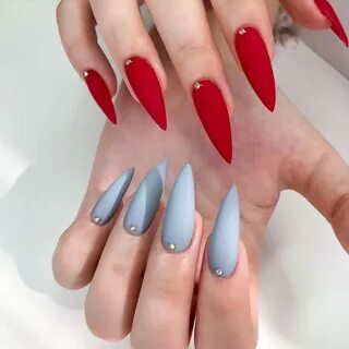 Ногти острые дизайн модный