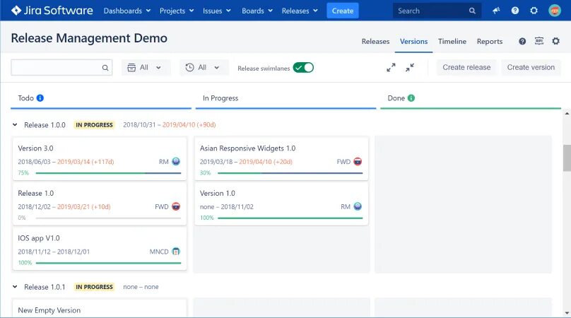 Jira цена. Релизы в джире. Jira Project Management. Jira releases. Создать релиз в джире.