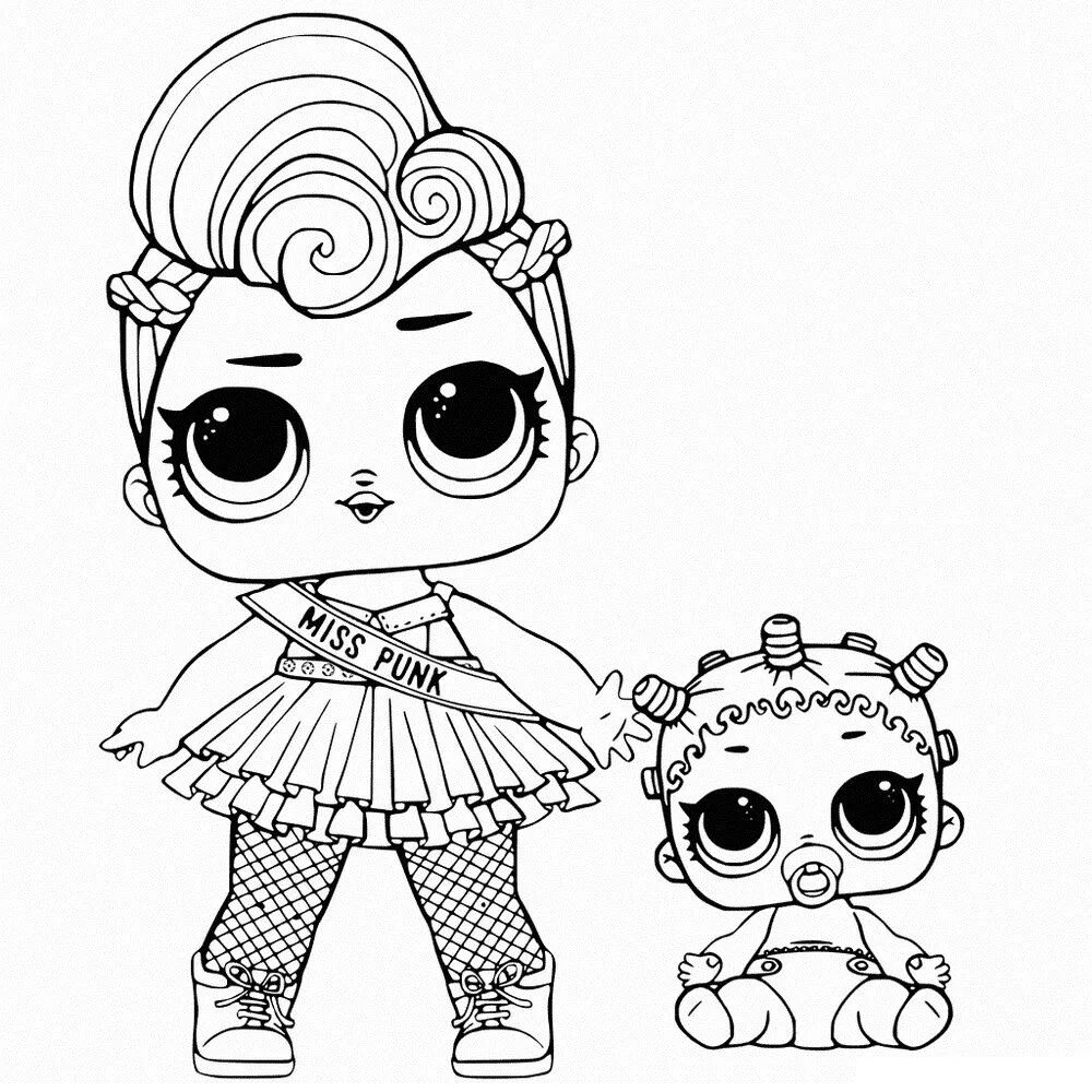 Раскраски куклы лол распечатать 9 10 лет Printable LOL Doll Coloring Pages PDF  Unicorn coloring page