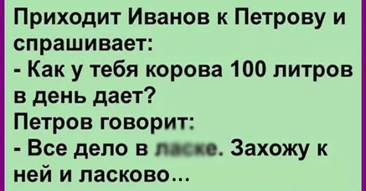 анекдот про корову