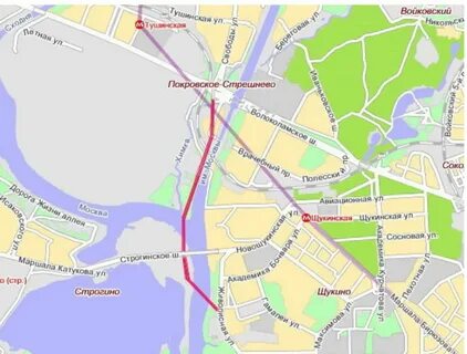 Москва строгино расстояние