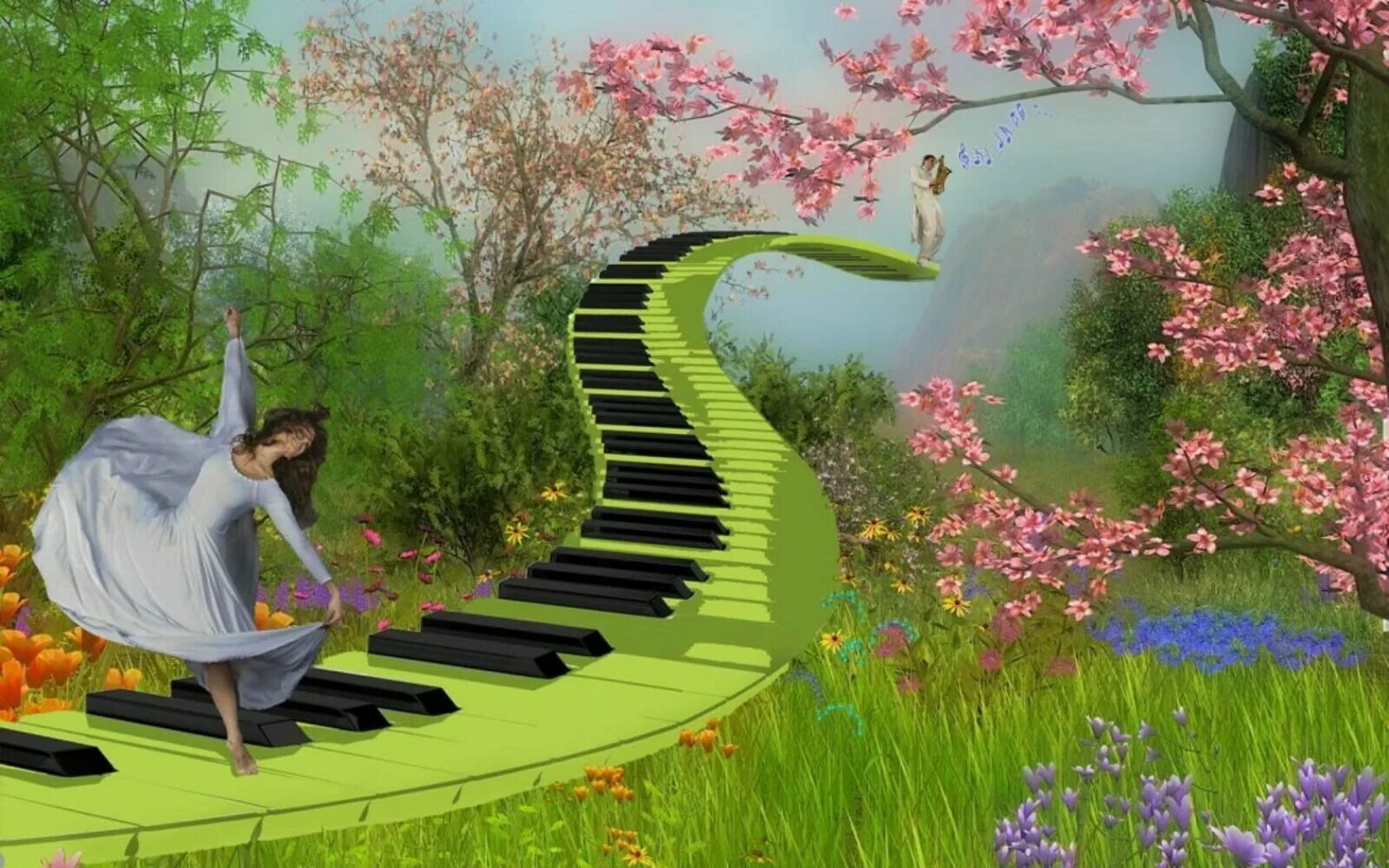 Песни без. Музыкальный пейзаж. Сказочная Весна. Весенняя фантазия. Пианино на природе.
