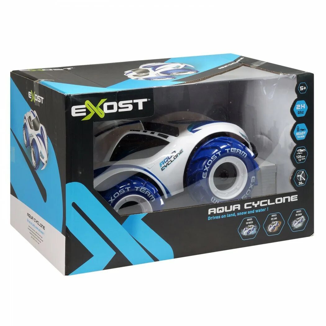 Exost машина Аква циклон. Машина Exost Аква циклон 20125. Вездеход Exost Aqua Cyclone (te125) 1:10 30 см. Silverlit Exost.