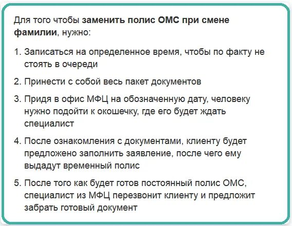 Замена полиса ОМС при смене фамилии. Какие документы нужны для замены фамилии. Как поменять полис ОМС при смене фамилии. Какие документы нужны при смене фамилии.