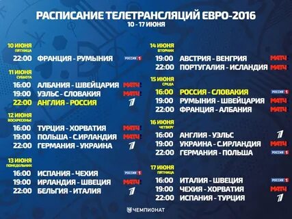 Расписание матчей европы на сегодня