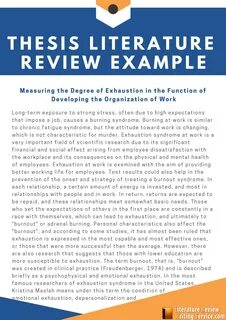 Example Of A Literature Review / Example Literature Review Research.