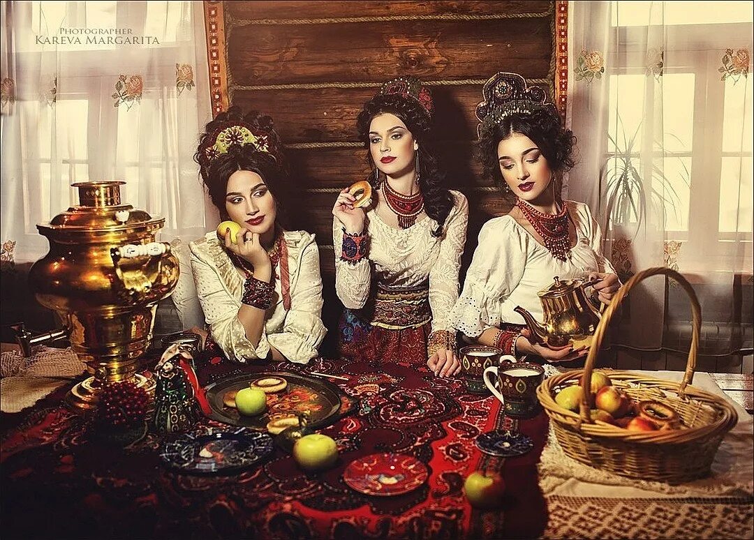 Посиделки дающие. Русское чаепитие. фотосессия в русском стиле. посиделки у самовара. чайная церемония в русском стиле.