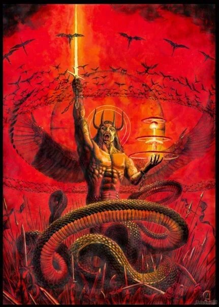 Змея сатана. Доре люцифер и змей. Я видел сатану спадшего с неба как молнию. Гностический демиург лев змея. Борец со змеями.