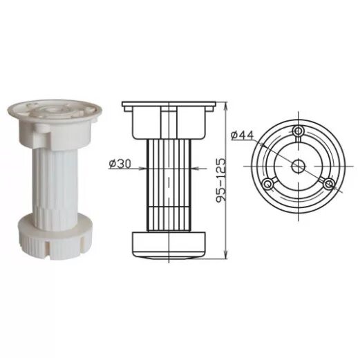 опора пластиковая мебельная 100мм чертеж. высота ножек кухонной мебели. 637. опора кухонная регулируемая 100 мм чертеж. высота ножек кухонной мебели.