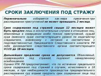 Заключение по стражу упк