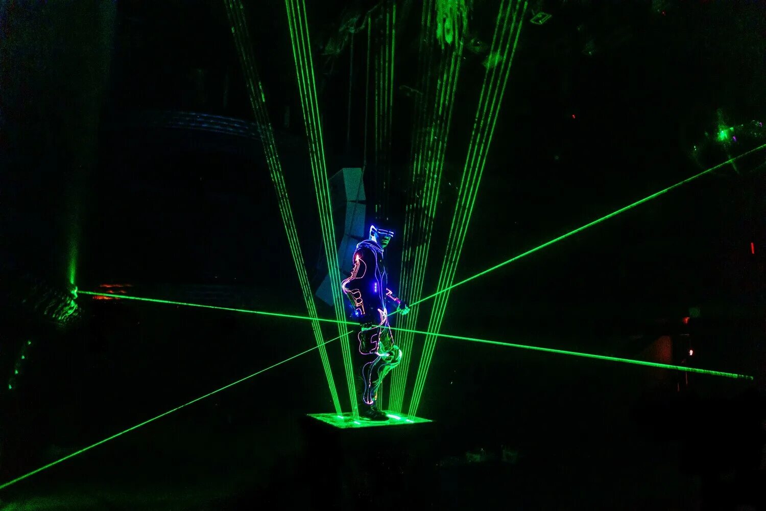 Laserman flying