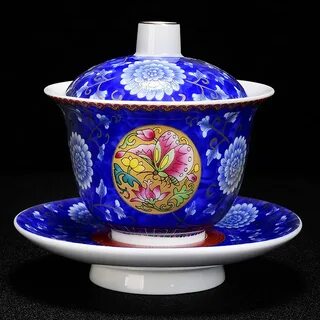 Details about Jingdezhen color enamel craft porcelain gaiwan 200ml Chinese ...