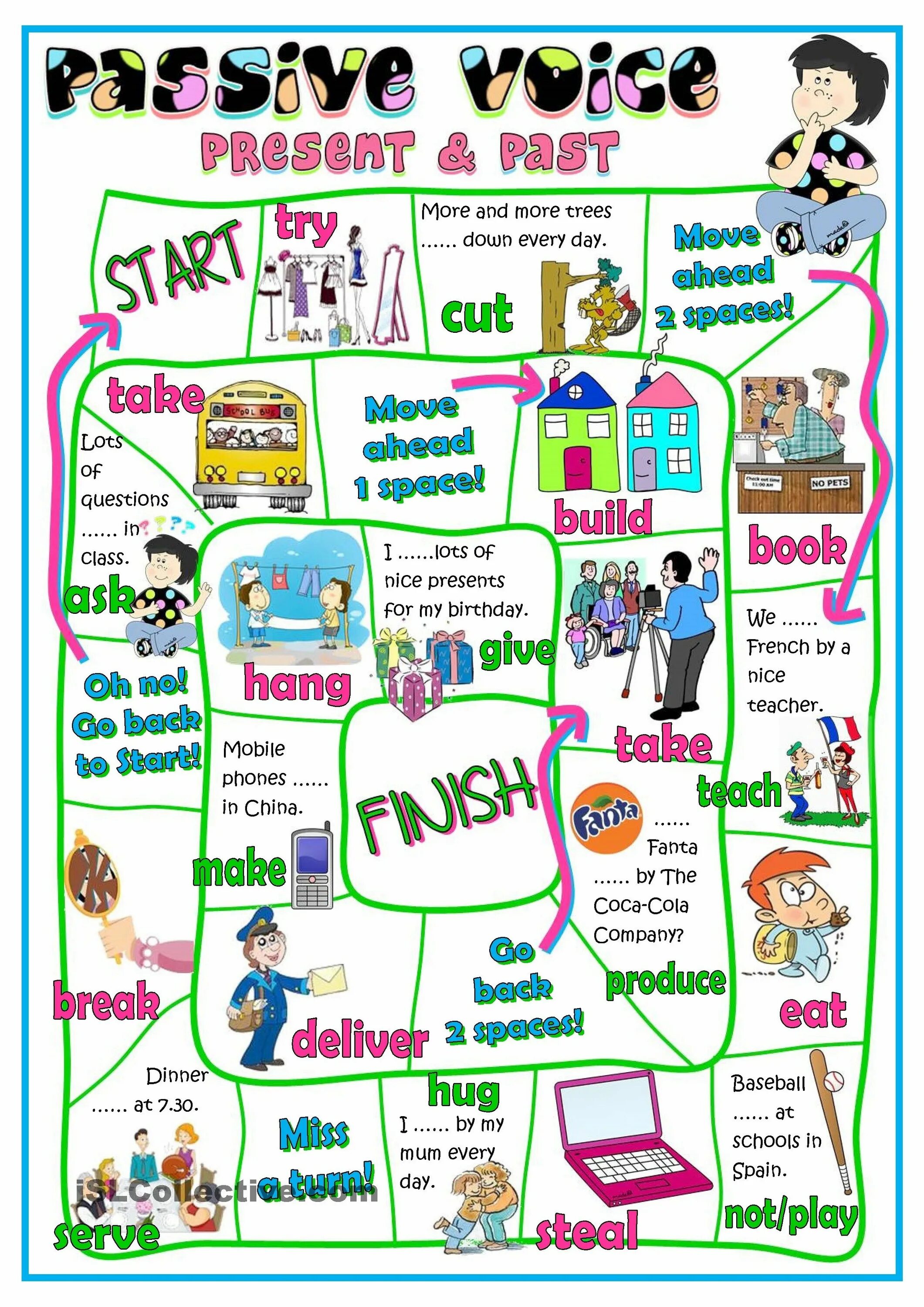 Present passive games. Passive Voice игра. Present simple Passive Board game. Present and past Passive games. Passive Voice Board game.