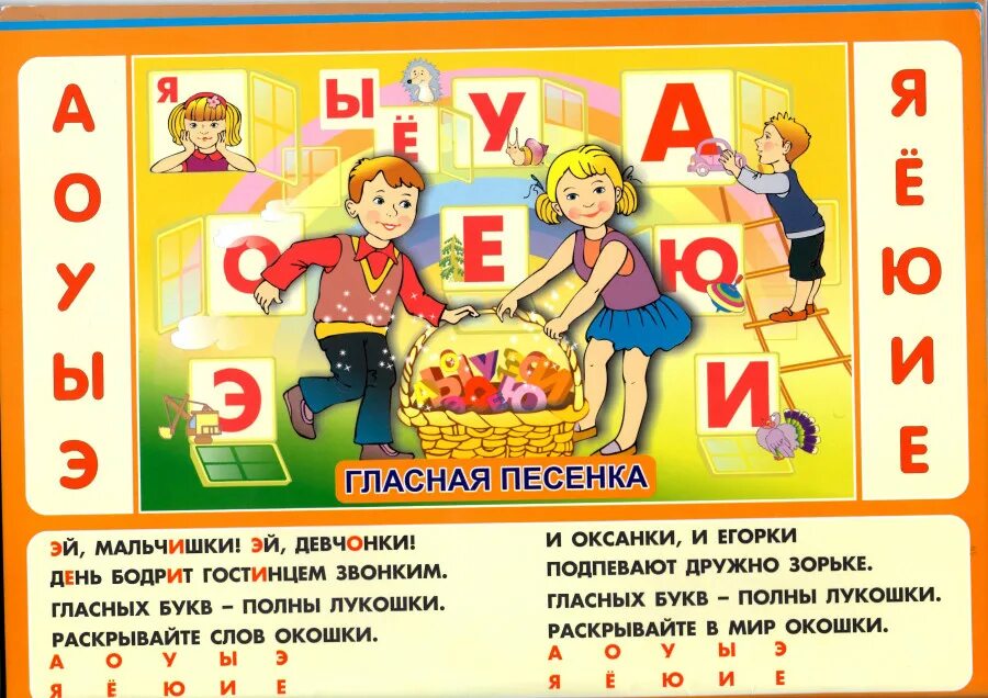 Песенка гласных звуков для детей