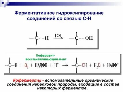 Схема окисления органических веществ